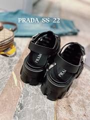 PRADA Foam Triangle Logo Sandals Black - 2