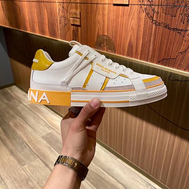 DOLCE & GABBANA Calfskin 2.Zero White Yellow - 1