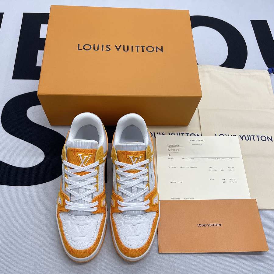 Yes or No？Unboxing LV LouisVuitton Trainer Maxi Orange Sneaker ➕review 