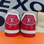 Louis Vuitton LV Trainer Red White  - 5