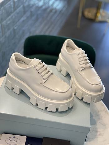 Prada Monolith Laces Loafers White