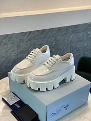 Prada Monolith Laces Loafers White - 5