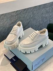 Prada Monolith Laces Loafers White - 3