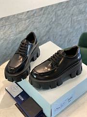 Prada Monolith Laces Loafers Black  - 1