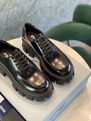 Prada Monolith Laces Loafers Black  - 5