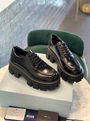 Prada Monolith Laces Loafers Black  - 3