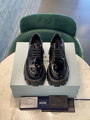 Prada Monolith Laces Brushed Loafers Black - 5