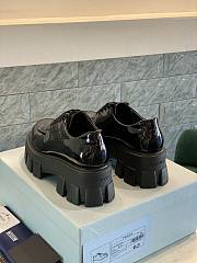 Prada Monolith Laces Brushed Loafers Black - 3