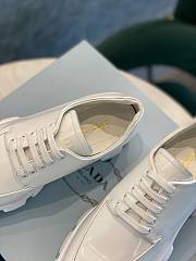 Prada Monolith Pointy Laces Leather Loafers White - 6