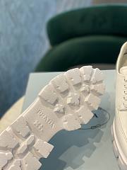 Prada Monolith Pointy Laces Leather Loafers White - 5
