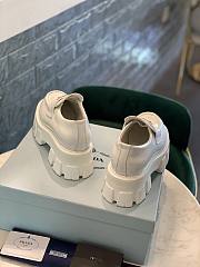 Prada Monolith Brushed Leather Loafers White - 4