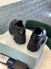 Prada Monolith Brushed Leather Loafers Black  - 3