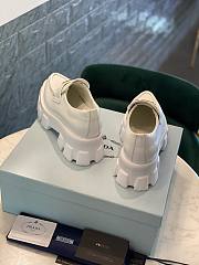 Prada Monolith Pointy Leather Loafers White - 3