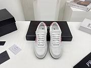 Prada Downtown Perforated Leather Low White Pink Back  - 5
