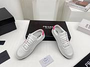 Prada Downtown Perforated Leather Low White Pink Back  - 2