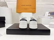 Prada Downtown Perforated Leather Low White Black Back - 6