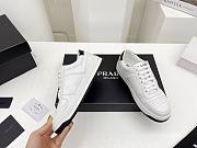 Prada Downtown Perforated Leather Low White Black Back - 4