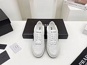 Prada Downtown Perforated Leather Low White Black Back - 3