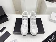 Prada Downtown Perforated Leather High Top White - 6