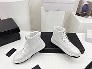 Prada Downtown Perforated Leather High Top White - 3