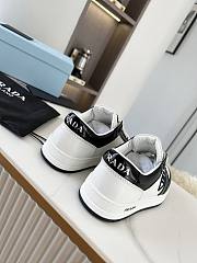 Prada Downtown Perforated Leather Low Black White  - 5