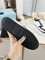 Prada Downtown Perforated Leather Low Black White  - 4