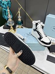 Prada Downtown Perforated Leather High Black White  - 3