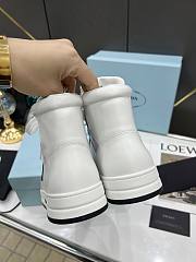 Prada Downtown Perforated Leather High White Pink - 4
