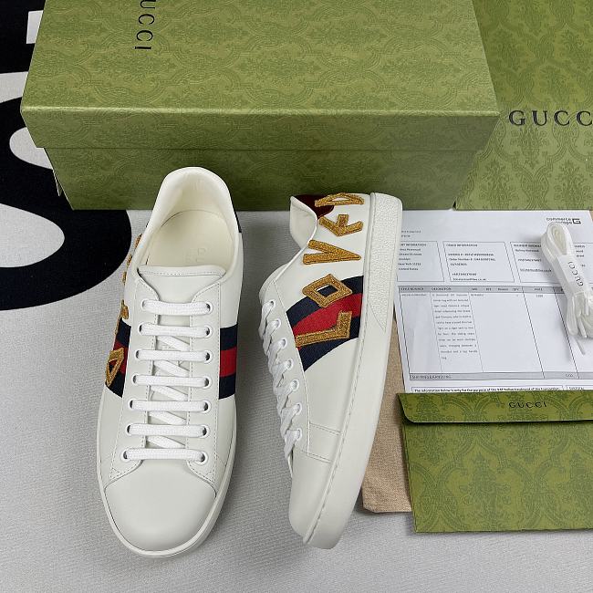 Gucci Ace Embroidered Love  _497090 DOPE0 9095 - 1