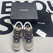 Chanel Low Top Trainer Beige Purple - 3