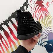 CHRISTIAN LOUBOUTIN High-top Spike-stud Suede Black - 5