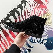 CHRISTIAN LOUBOUTIN High-top Spike-stud Suede Black - 4