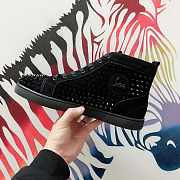 CHRISTIAN LOUBOUTIN High-top Spike-stud Suede Black - 2