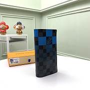 Louis Vuitton Slender Long Wallet Damier Graphite Pixel Blue 10.0 x 19.0 x 2.0 cm - 1