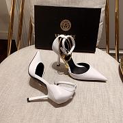 Versace Safety Pin Pumps White - 4