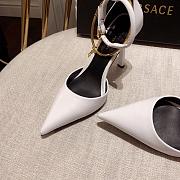 Versace Safety Pin Pumps White - 6