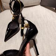 Versace Safety Pin Pumps Black Gold Chains - 4