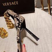 Versace Safety Medusa Leopard Sandal Heels Chain - 2