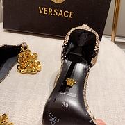 Versace Safety Medusa Leopard Sandal Heels Chain - 5
