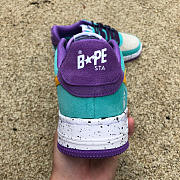 A Bathing Ape Bape Sta Teal Brown Yellow Suede 1I20-191-008 - 6