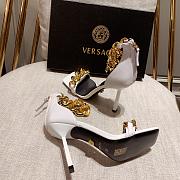 Versace Safety Medusa White Sandal Heels Chain - 3