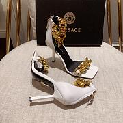 Versace Safety Medusa White Sandal Heels Chain - 4
