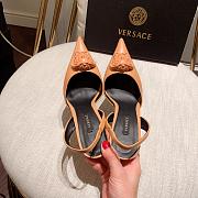 Versace La Medusa Beige Slingback Pumps Heels - 2