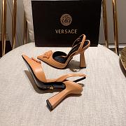 Versace La Medusa Beige Slingback Pumps Heels - 3