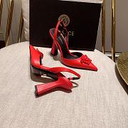Versace La Medusa Red Slingback Pumps Heels - 4