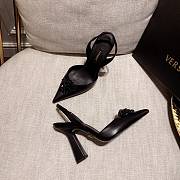 Versace La Medusa Black Slingback Pumps Heels - 4