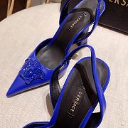 Versace La Medusa Blue Slingback Pumps Heels - 2