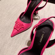 Versace La Medusa Pink Slingback Pumps Heels - 5