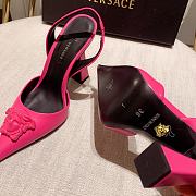 Versace La Medusa Pink Slingback Pumps Heels - 6