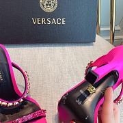 Versace Medusa Rhinestone Mules in Hot Pink - 2